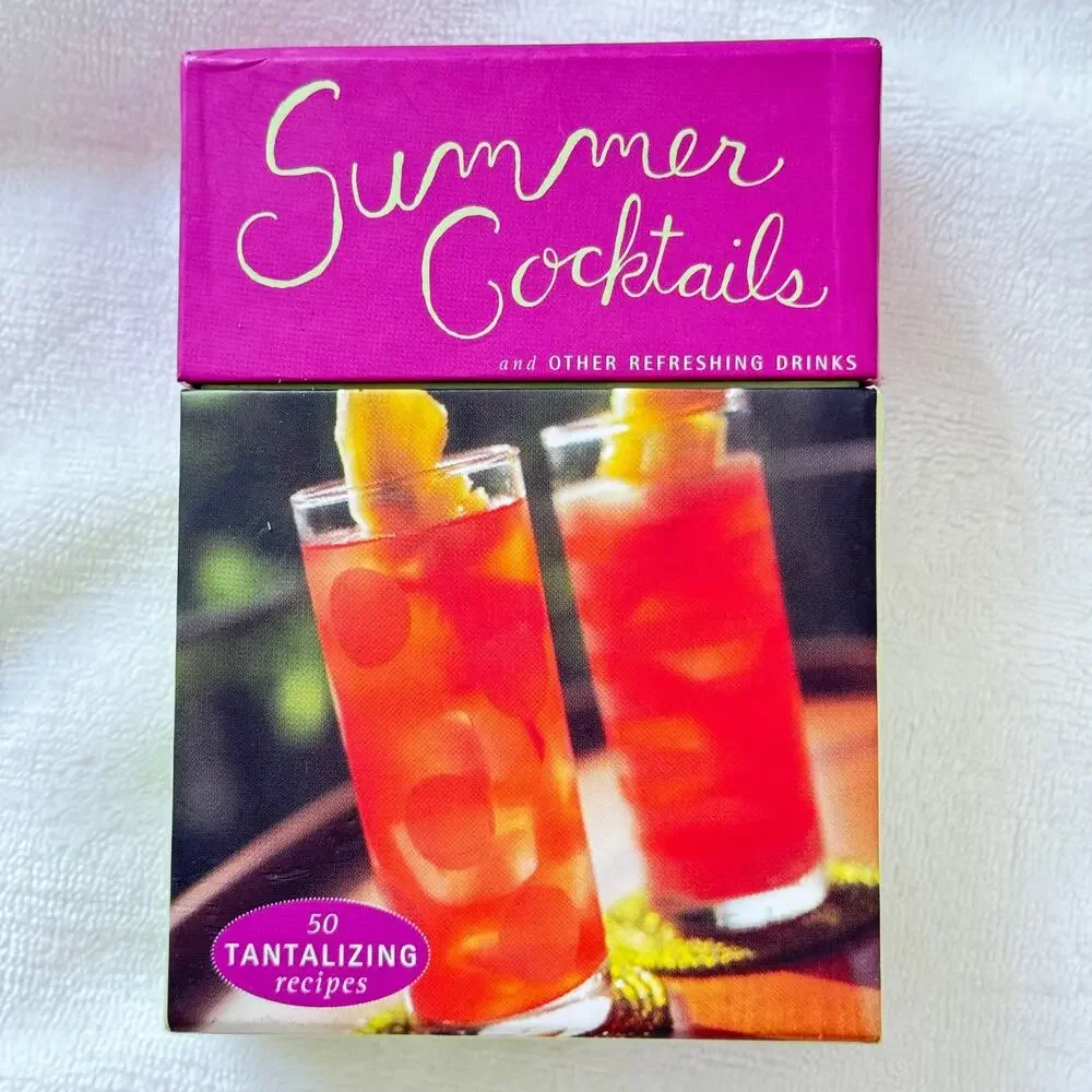 Boxed Set of Summer Cocktail Recipe Cards Y2K 2001